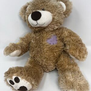 Build A Bear Patches Plush BAB  Pajama Top Bottoms Pink Red Lavender Hearts